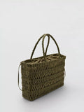 Mango woven tote bag Khaki (British brand)