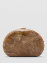 John Lewis Mango Oval Clutch Bag Cognac- Buy online at McGrocer