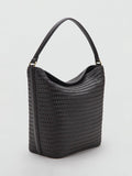 Mango woven hobo shoulder bag in chocolate (British brand)