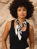 Mint Velvet zebra print satin square scarf 70x70cm, imported from the UK