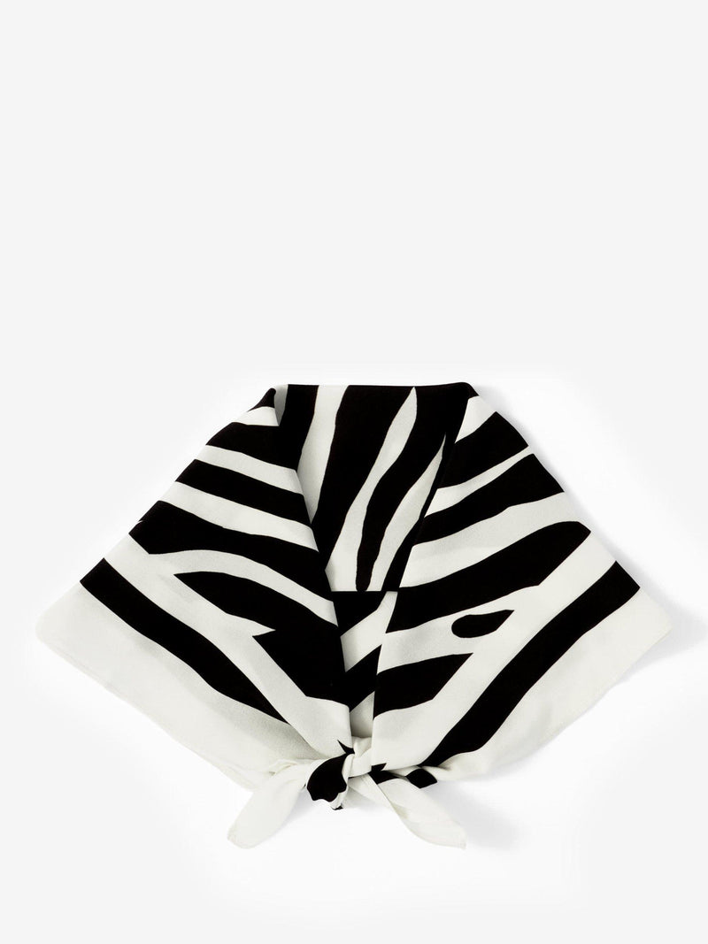 Mint Velvet zebra print satin square scarf 70x70cm, imported from the UK