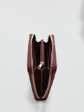 Mango woven zip around compact wallet in Bordeaux, imported from the UK