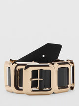 John Lewis Mango Sculptural Square Link Waist Belt Black- Buy online at McGrocer