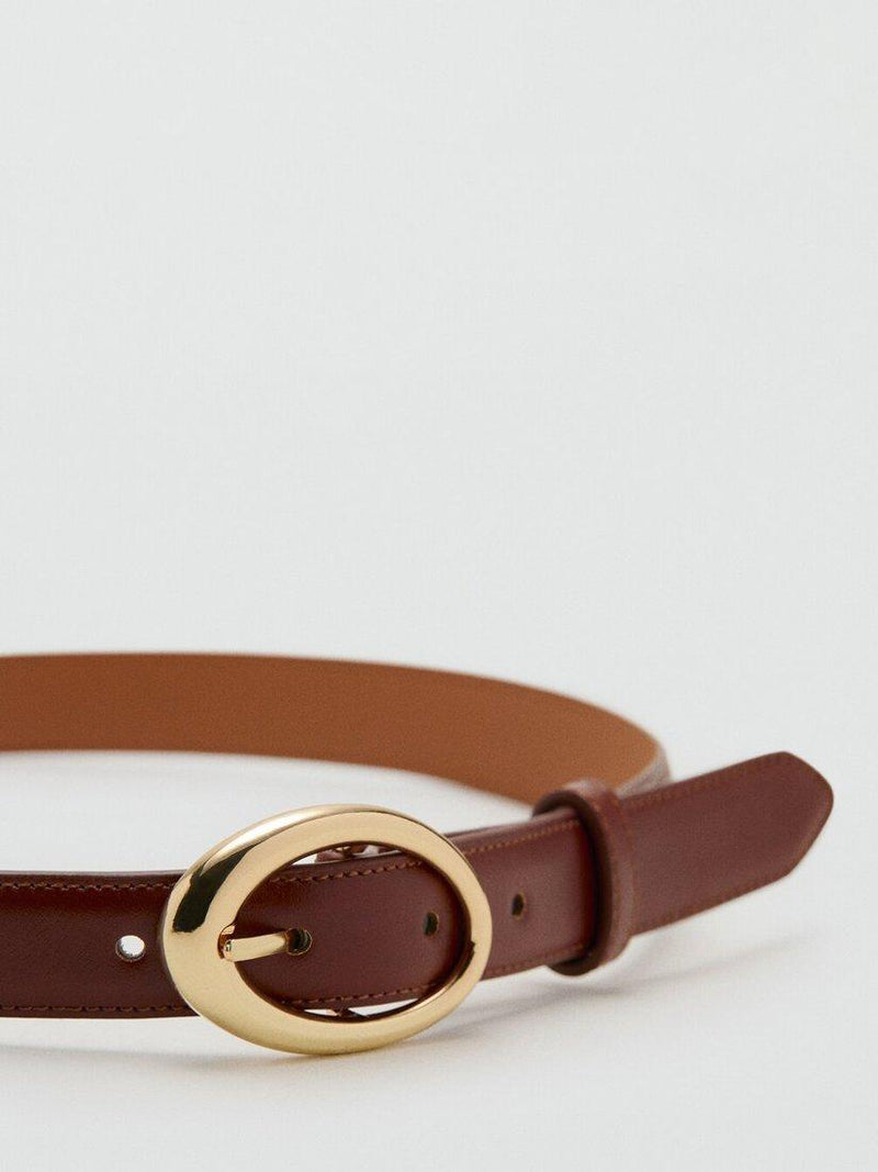 Mango oval buckle belt regular width - British product