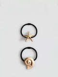 Mango sealife hair bands gold pack of 2, imported from the UK