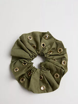 John Lewis Mango Cotton Eyelet Scrunchie Khaki- Buy online at McGrocer