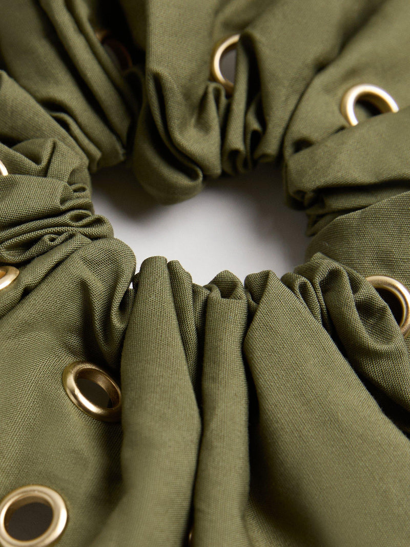 Mango cotton eyelet scrunchie, imported from the UK