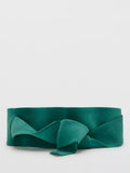 Mango wide suede belt turquoise, imported from the UK