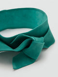 Mango wide suede belt turquoise, imported from the UK