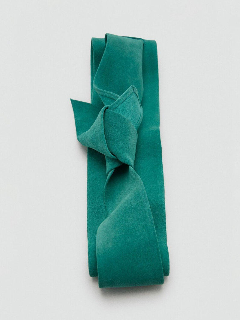 Mango wide suede belt turquoise, imported from the UK