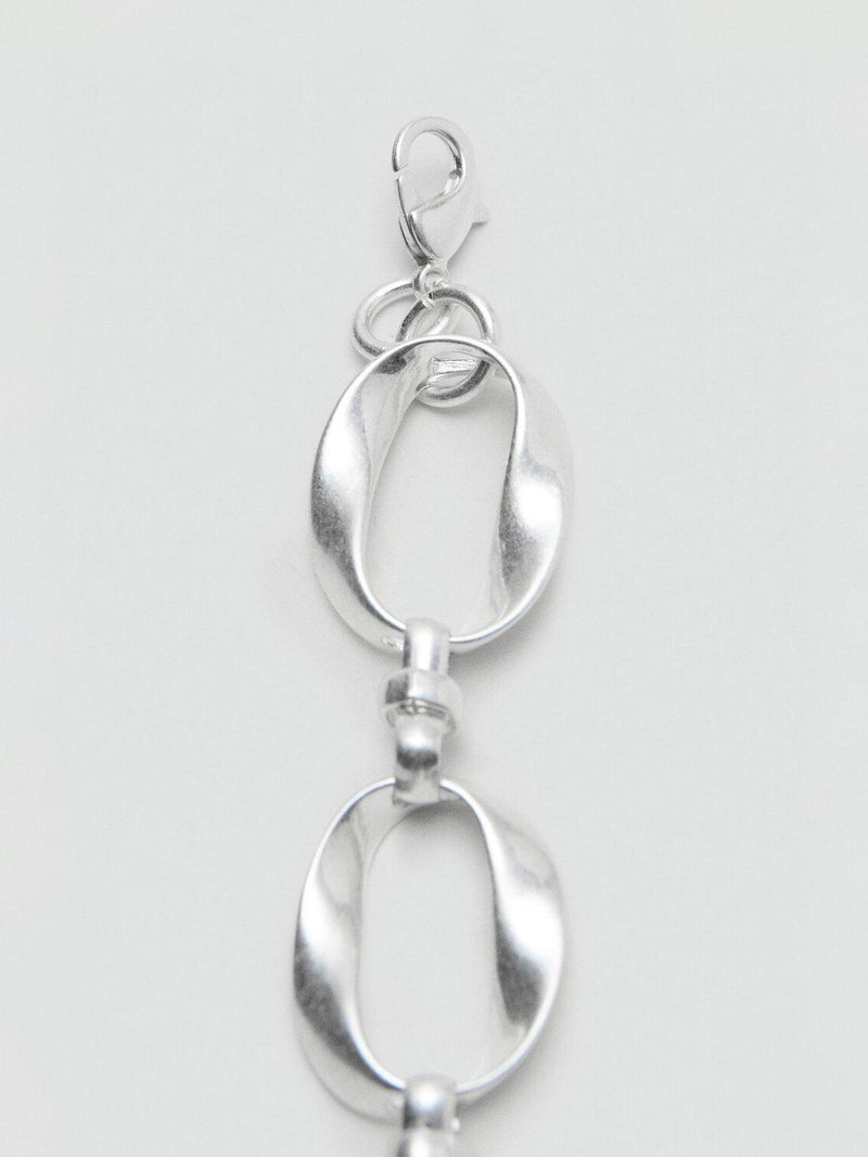 Mango oval link chain belt silver, imported from the UK