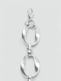 Mango oval link chain belt silver, imported from the UK