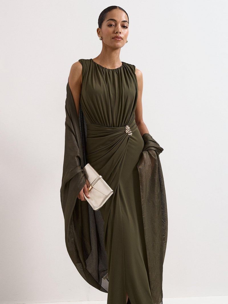 Phase Eight oversized scarf dark green - British product
