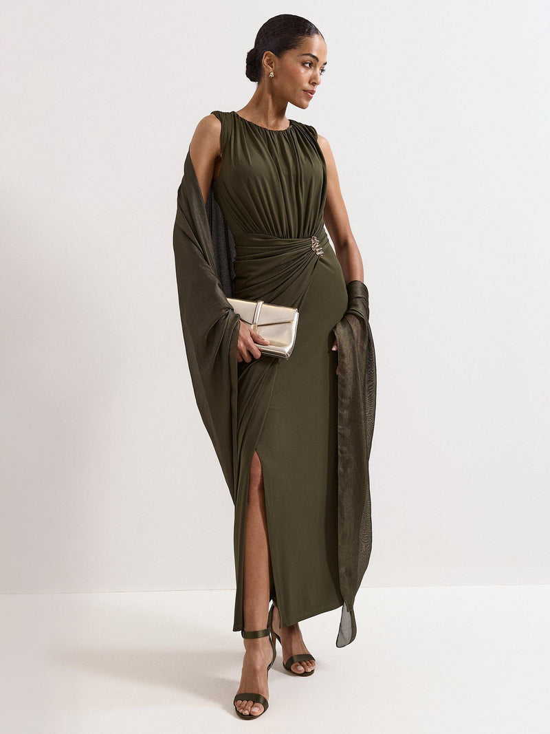 Phase Eight oversized scarf dark green - British product