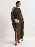 Phase Eight oversized scarf dark green - British product