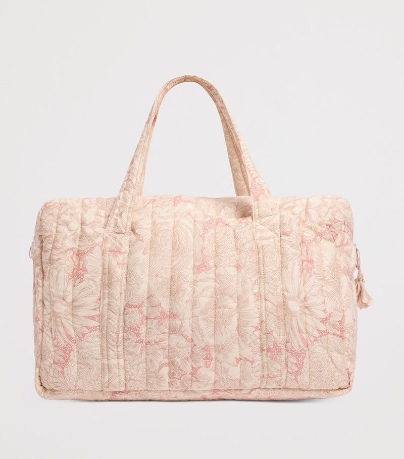 Bonpoint quilted bowling bag pastel floral print (British brand)