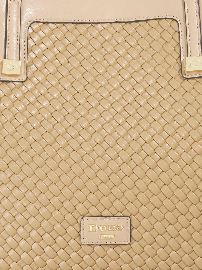 Dune London Deave twin handle tote bag taupe - British product