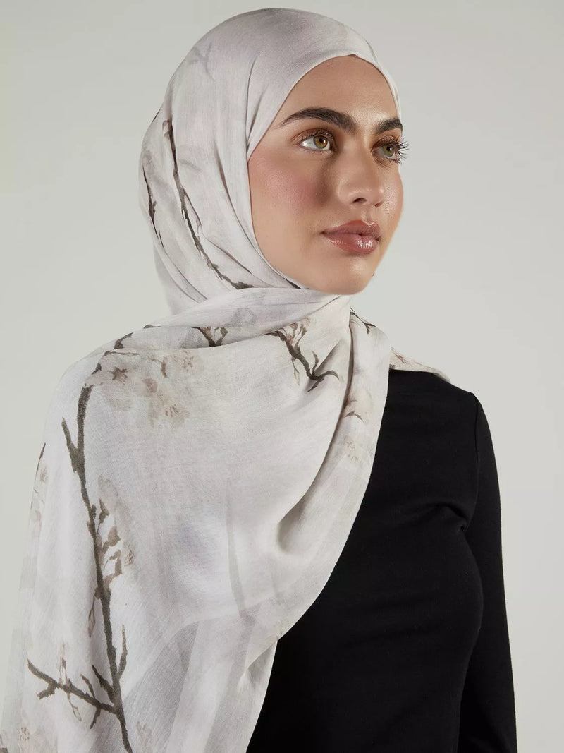 Aab Almond Blossom Premium Modal Hijab Almond 110x200cm, imported from the UK
