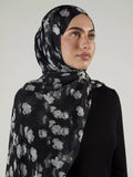 Aab Moon Flower modal hijab multi 110x200 cm, imported from the UK