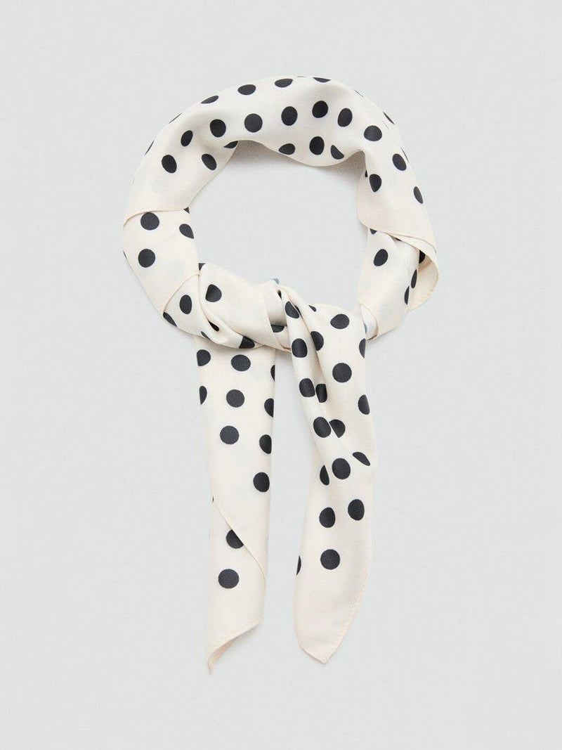 Mango lightweight polka dot square scarf 70x70cm - British product