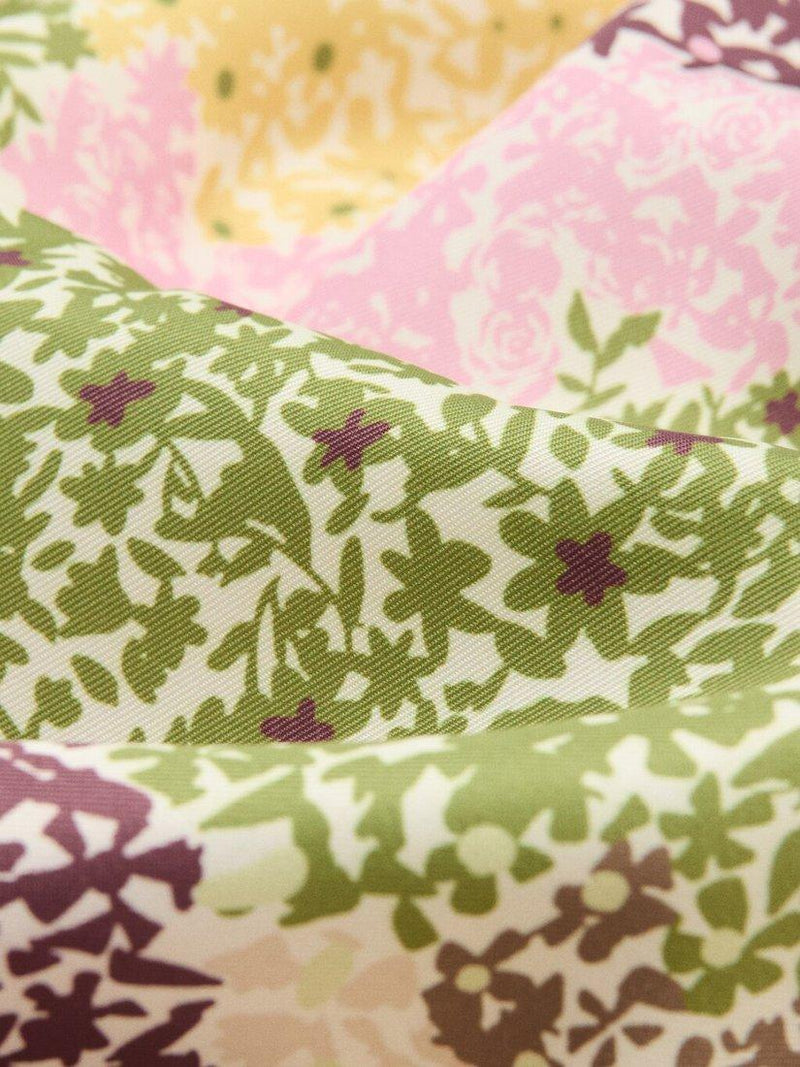 Mango garnet abstract print square scarf 70x70cm - British product