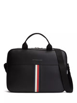 John Lewis Tommy Hilfiger Signature Tape Crossbody Laptop Bag, Black- Buy online at McGrocer