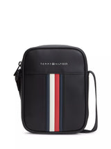 John Lewis Tommy Hilfiger Signature Tape Crossbody Reporter Bag, Black- Buy online at McGrocer