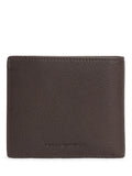 Tommy Hilfiger brown leather bifold wallet with pebble grain finish - British product