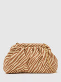Reiss zebra print clutch bag natural tan (British brand)