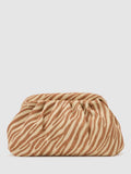 Reiss zebra print clutch bag natural tan (British brand)