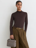 Reiss Ines suede vanity crossbody bag grey - British product