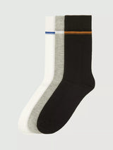 John Lewis Ben Sherman Mod Stripe Multi Crew Socks, Pack of 3- Buy online at McGrocer