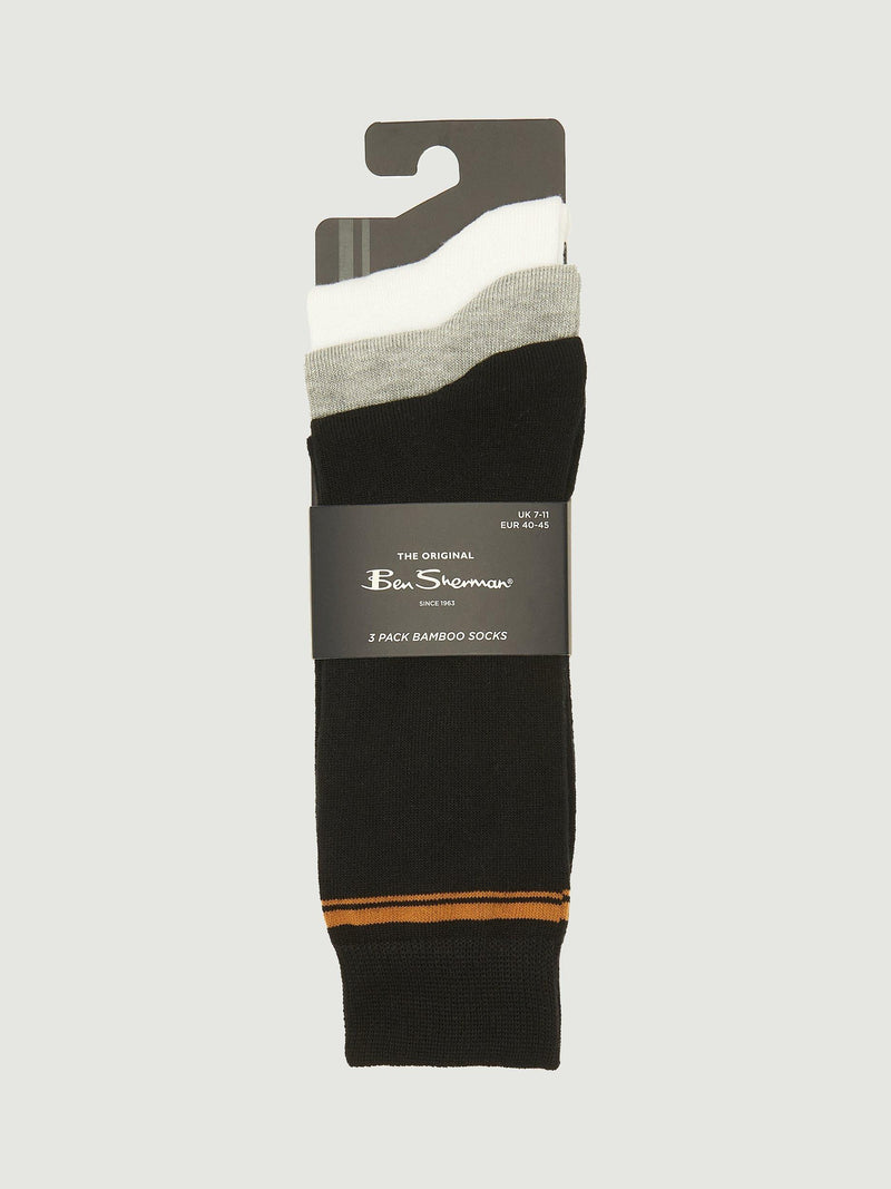 Ben Sherman mod stripe socks pack of 3, imported from the UK