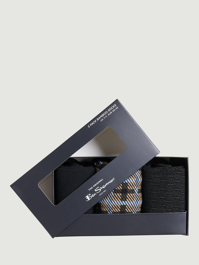 Ben Sherman crew socks pack of 3 khaki - British product