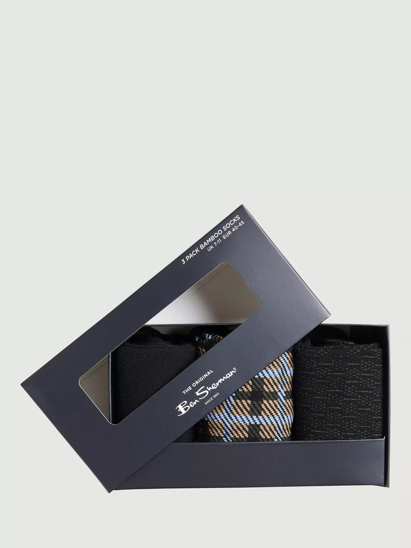 Ben Sherman crew socks pack of 3 khaki - British product