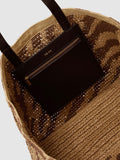 Reiss raffia effect zebra print tote bag (British brand)