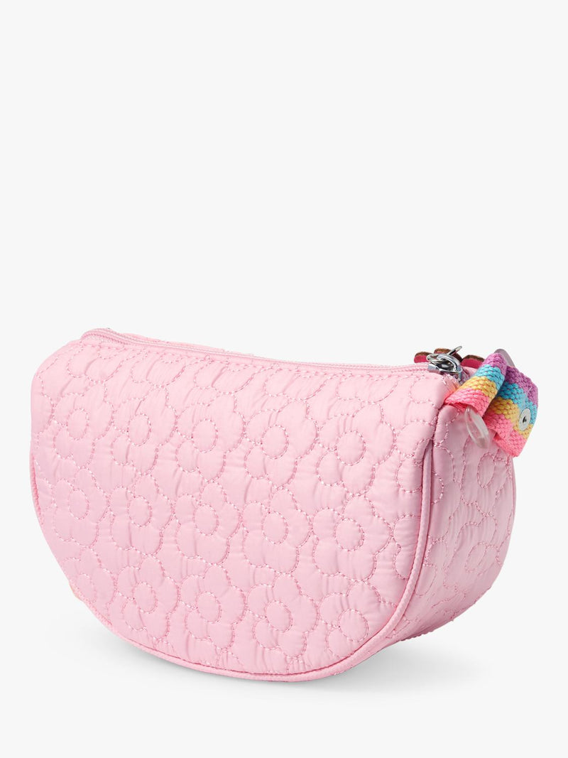 Angels by Accessorize kids quilted flower crossbody bag pink - British product