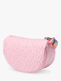Angels by Accessorize kids quilted flower crossbody bag pink - British product