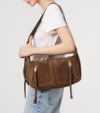 AllSaints suede shoulder bag, imported from the UK