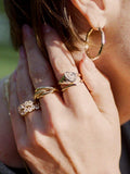 Daisy London Estée Sapphire stacking ring set, imported from the UK
