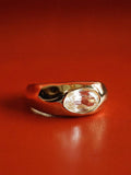 Daisy London Estée Sapphire Ring gold plated sterling silver, UK version