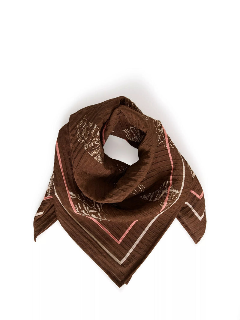 Saint Tropez Rosashells square printed scarf 70x70cm, imported from the UK