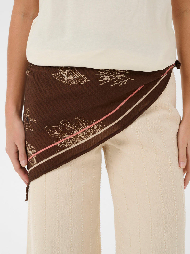 Saint Tropez Rosashells square printed scarf 70x70cm, imported from the UK