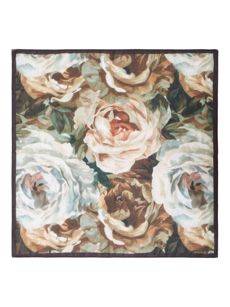 Yumi autumnal floral square scarf 67cm - British product