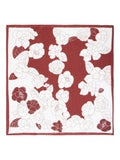 Yumi viscose floral square scarf brown white 67cm, UK version