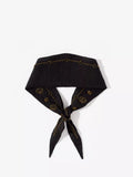Mint Velvet embellished linen neck scarf black - British product