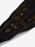 Mint Velvet embellished linen neck scarf black - British product