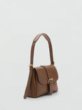 Mango camel saddle shoulder bag with adjustable strap, UK version