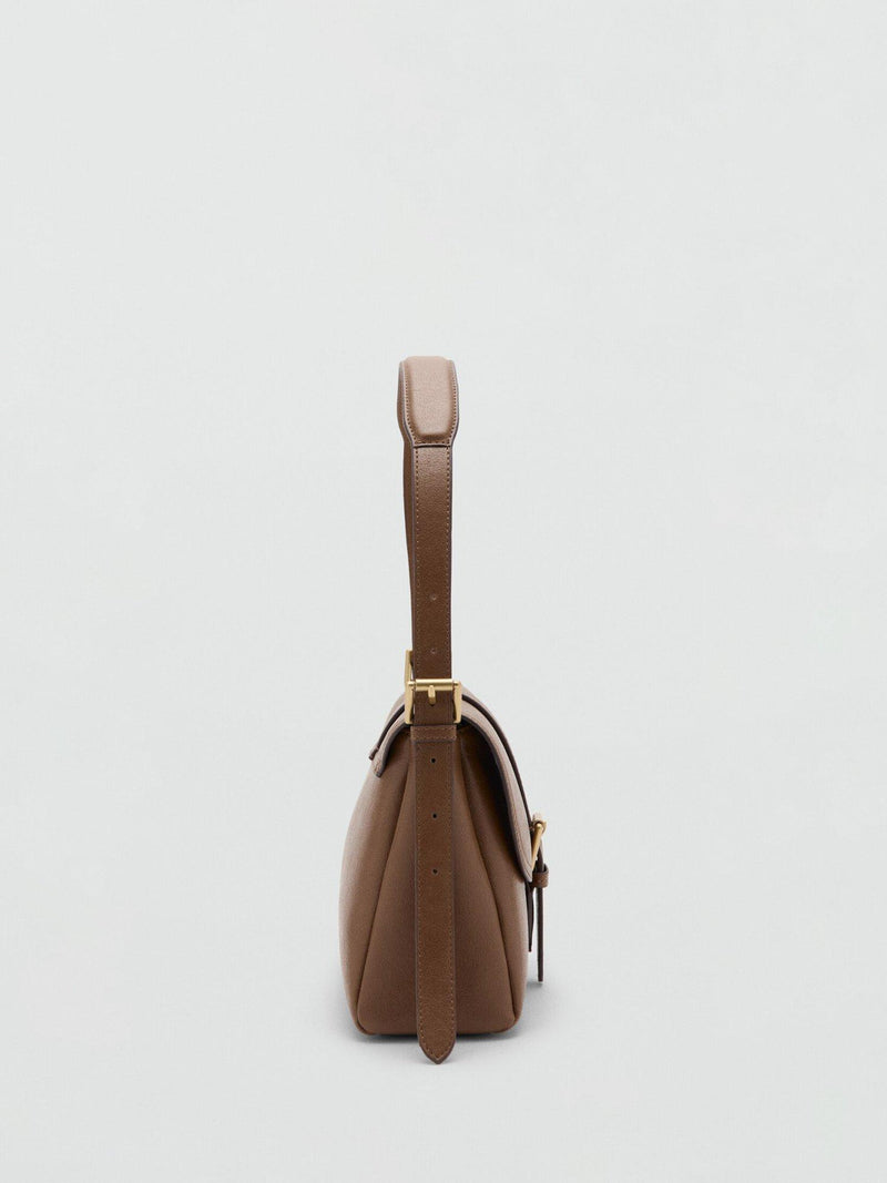 Mango camel saddle shoulder bag with adjustable strap, UK version