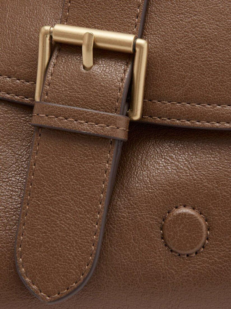 Mango camel saddle shoulder bag with adjustable strap, UK version